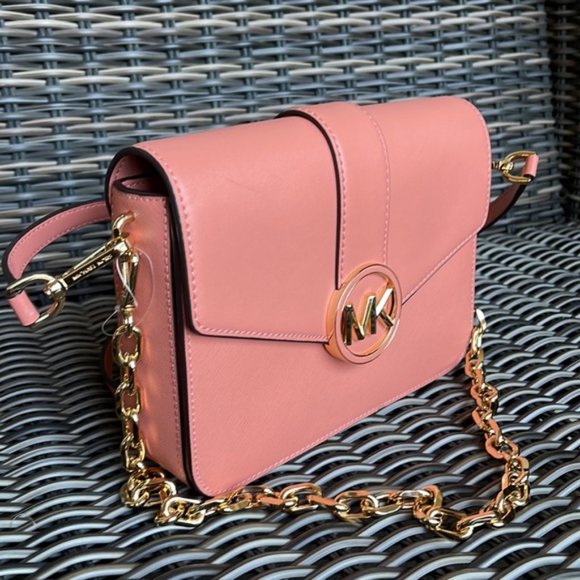 Michael Kors Carmen Medium Monogram Flap Crossbody Convertible Shoulder Bag - Picture 2 of 16